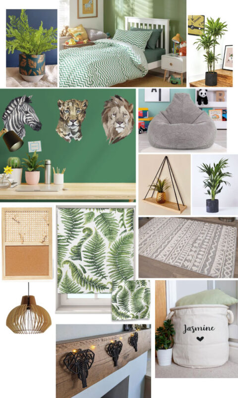 Jungle Themed Children's Bedroom Ideas | Mood board