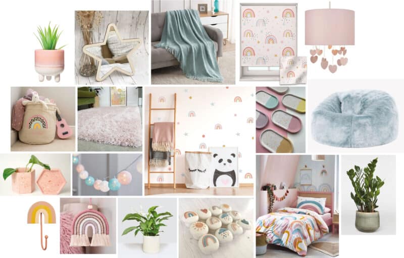 Rainbows and Stars Bedroom Inspiration | Mood Board