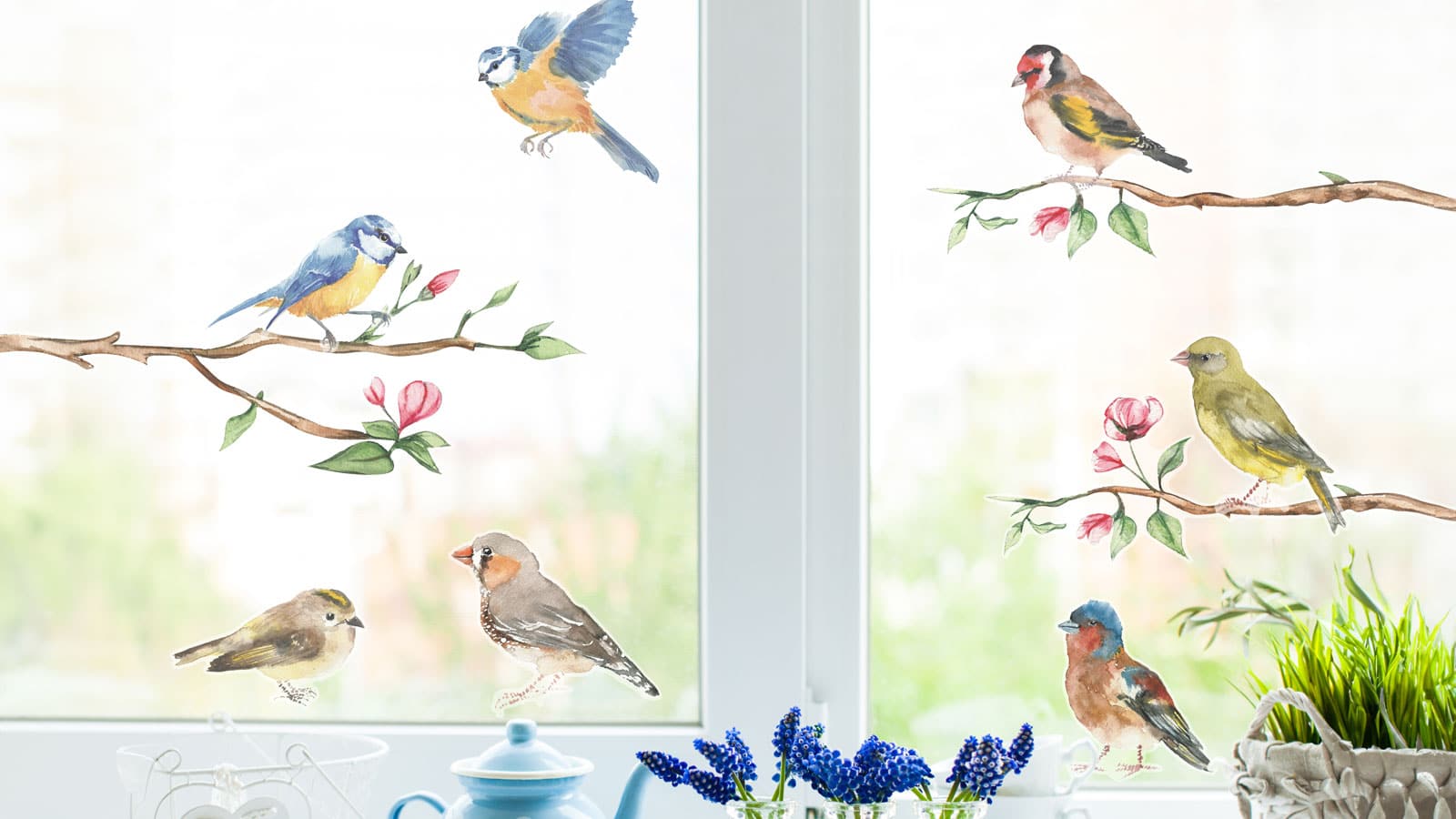 Spring window stickers banner decorate your home ready for Spring