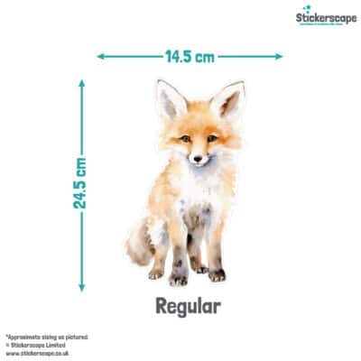 Woodland Animals Window Stickers regular size guide