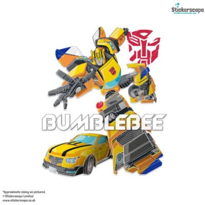 Bumblebee wall sticker on a white background