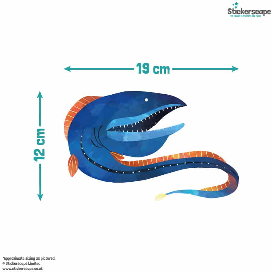 Deep Sea Creatures Wall Stickers size guide