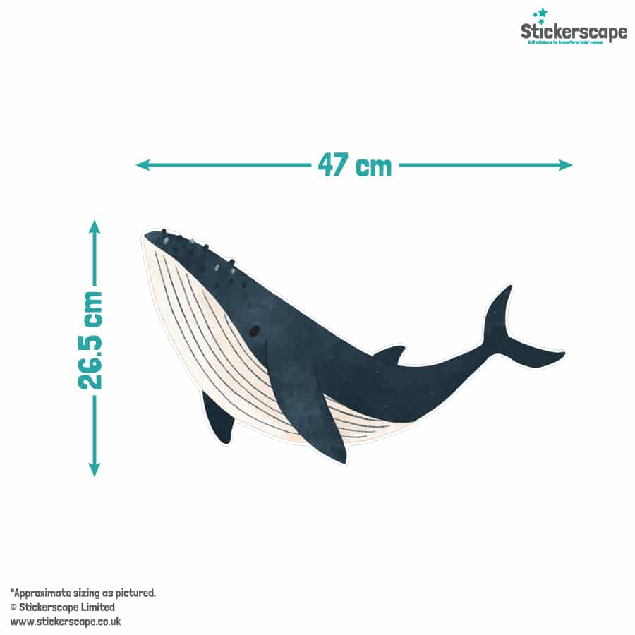 Underwater Party Window Sticker size guide