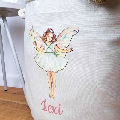 Personalised Christmas Tree storage trug close-up showing design