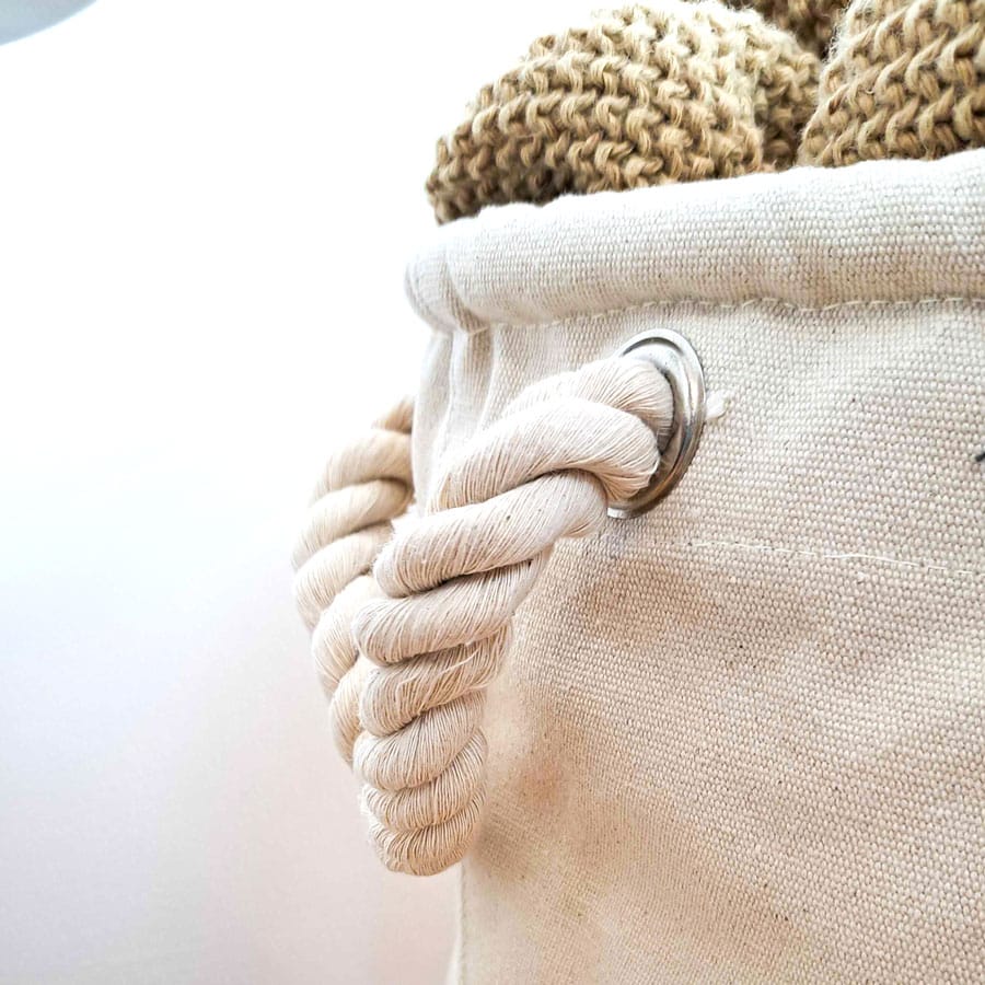 The Almond Blossom Storage Trug close-up of handle