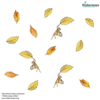 The Silver Birch Fairy window sticker on a white background