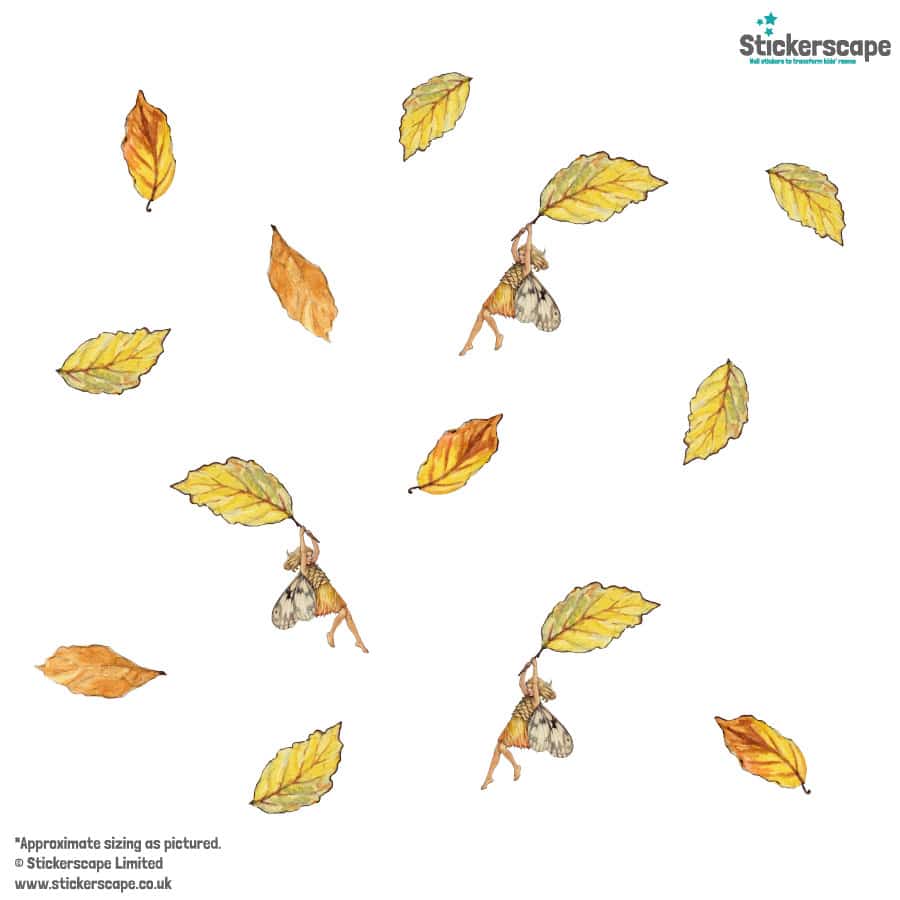 The Silver Birch Fairy window sticker on a white background