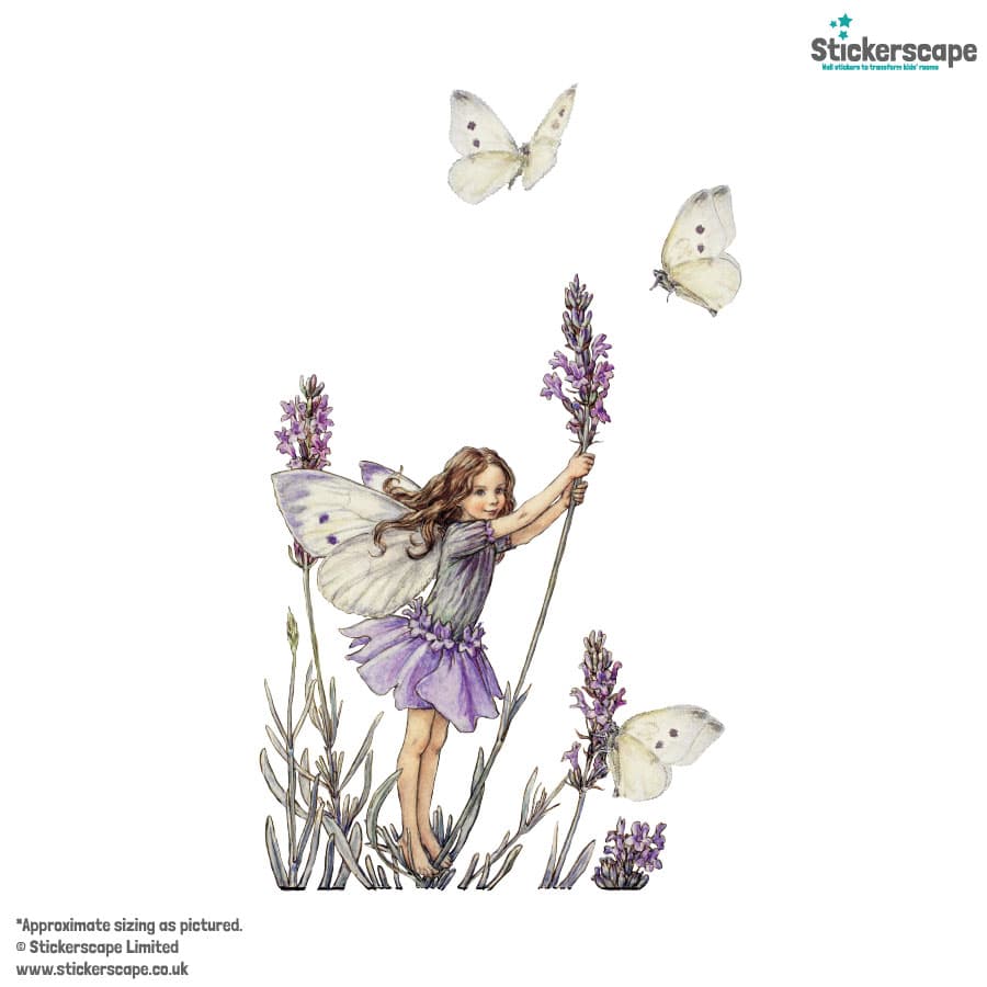 The Lavender Fairy Window Sticker on a white background