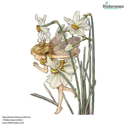 The Narcissus Fairy window sticker on a white background