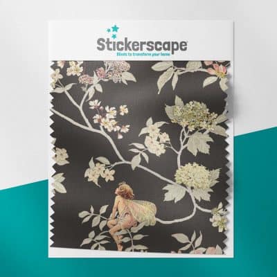 The Dark Jasmine Flower Fairy roller blind swatch