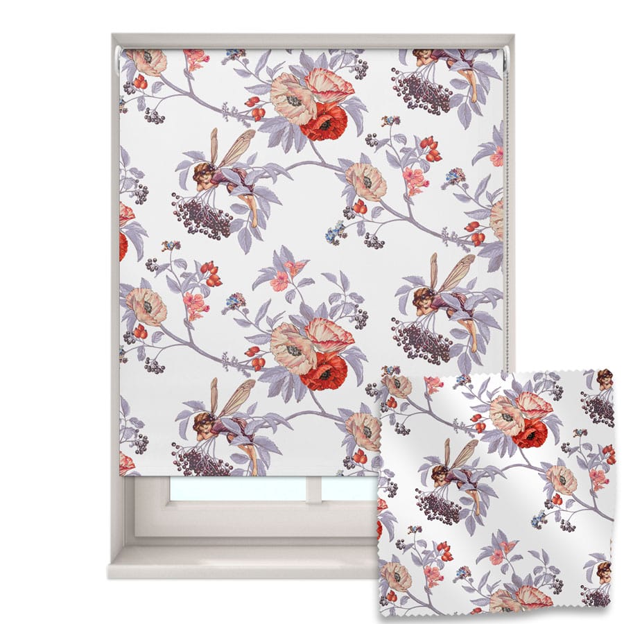 The Elderberry Flower Fairy roller blind on a white background