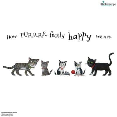 Tabby McTat Family Wall Sticker on a white background