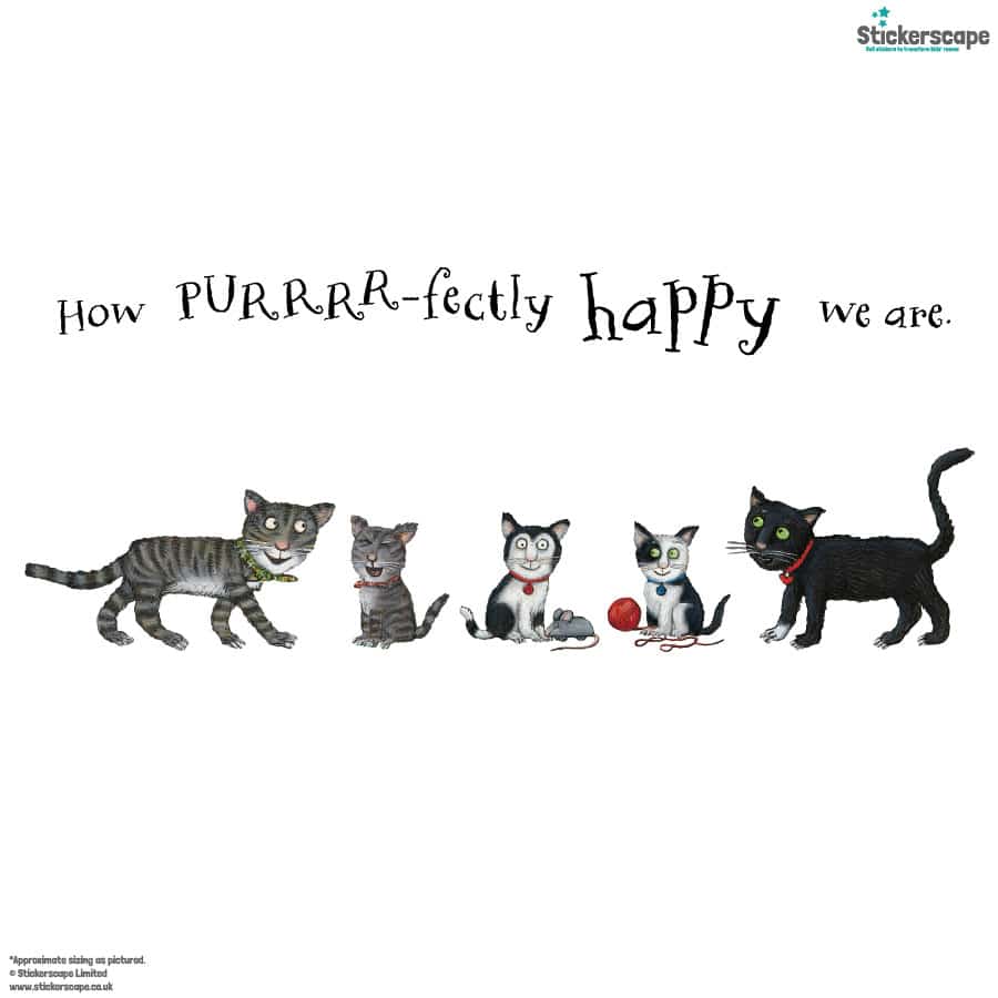 Tabby McTat Family Wall Sticker on a white background