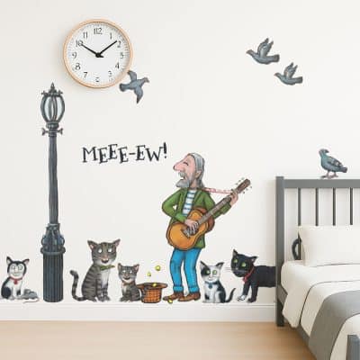 Tabby McTat Wall Stickers in a child's bedroom with cats and the Fred
