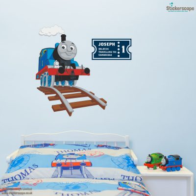 Personalised Thomas ticket wall sticker | Thomas and Friends | Stickerscape | UK