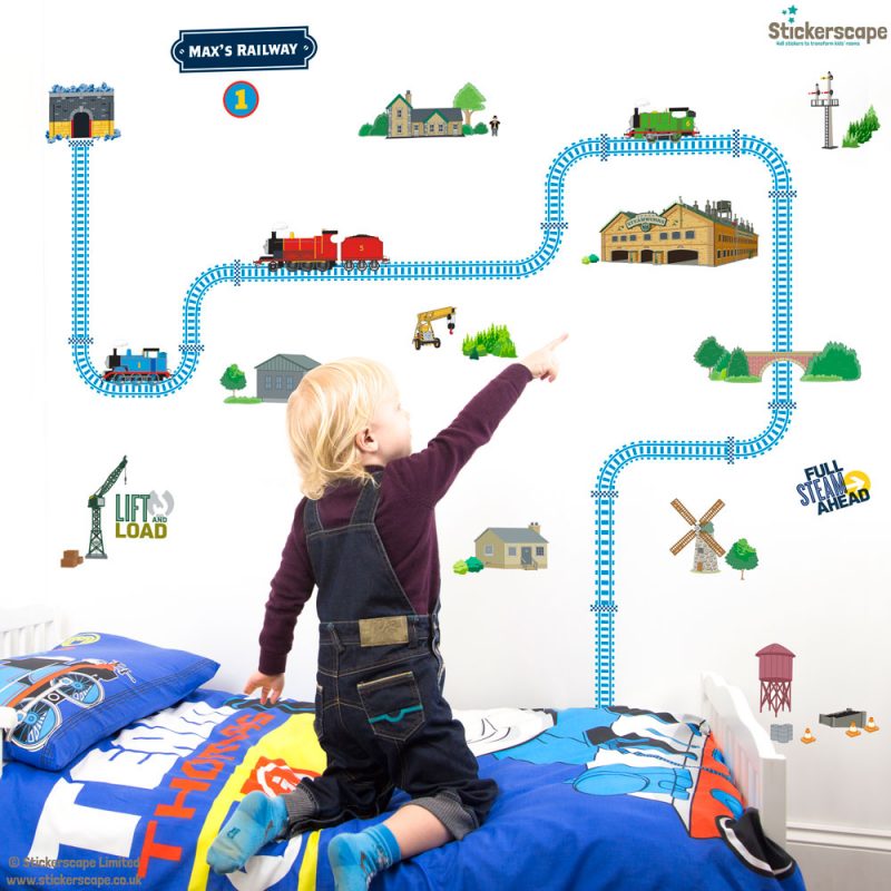 Personalised Thomas and Friends track wall sticker | Stickerscape | UK