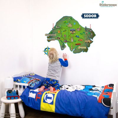 Sodor Island map wall sticker | Thomas and Friends | Stickerscape | UK