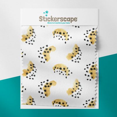 Watercolour cheetah print roller blind swatch image