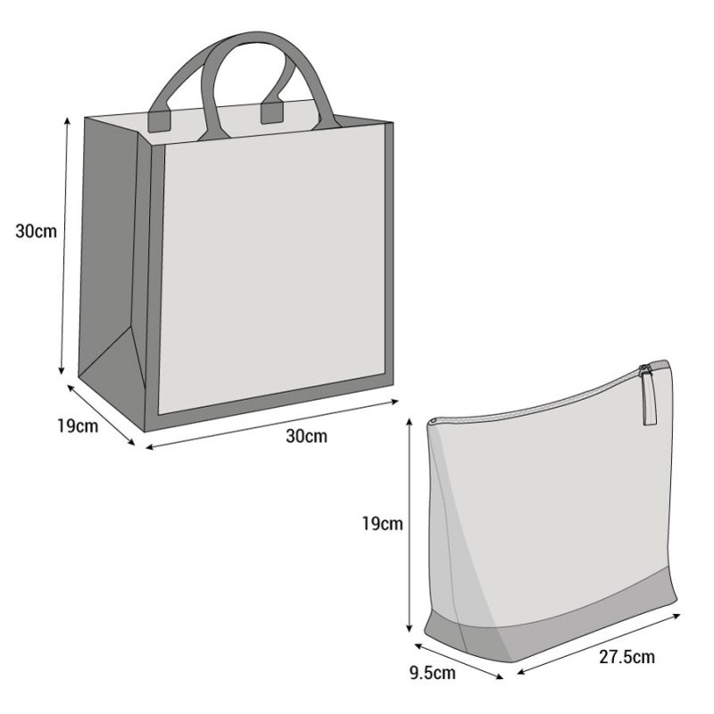 Canvas Bag and Wash Bag Size Guide