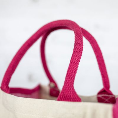 Grandma Nana Nan canvas bag (Pink) close up perfect gift for Grandma for Mothers Day or birthdays