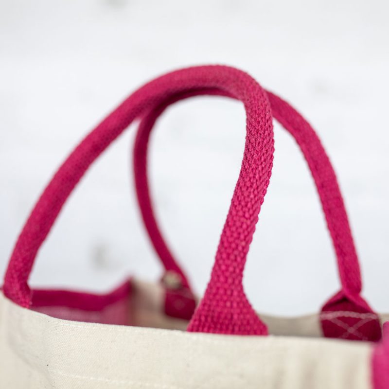 Grandma Nana Nan canvas bag (Pink) close up perfect gift for Grandma for Mothers Day or birthdays
