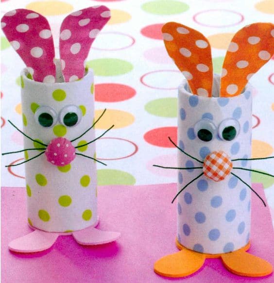 eater art and crafts ideas for kids bunnies with toilet rolls