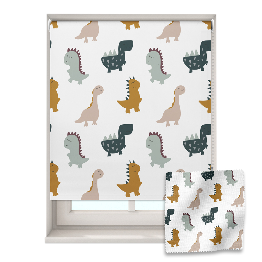 Cute Dinos roller blind includes a dinosaur themed roller blind perfect for decorating a children's room