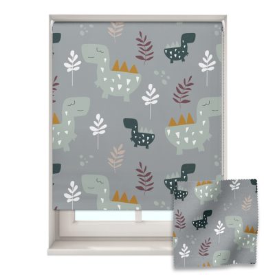 Scandi Dino Design roller blind includes a dinosaur themed roller blind perfect for decorating a children's room