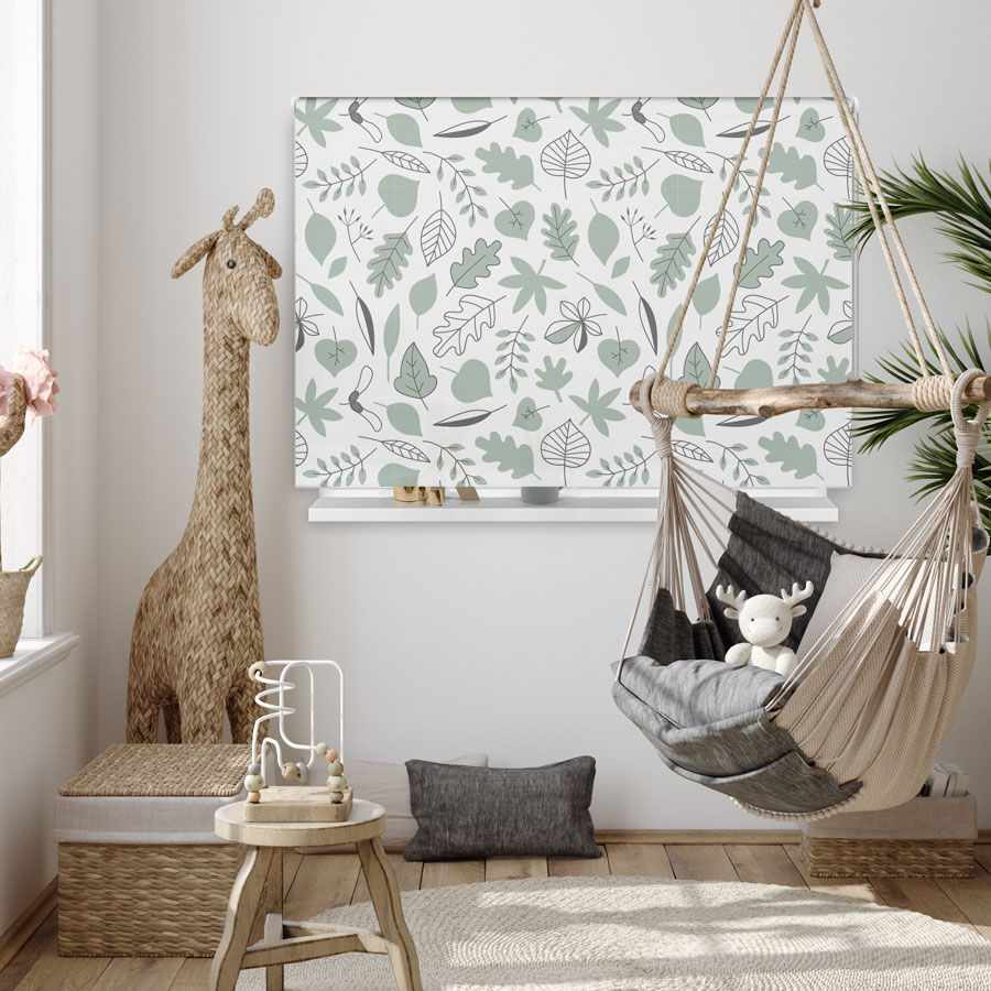 Woodland Leaves roller blind includes a space themed roller blind perfect for decorating a children's room