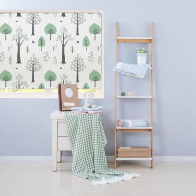 Mint Woodland Trees roller blind includes a space themed roller blind perfect for decorating a children's room
