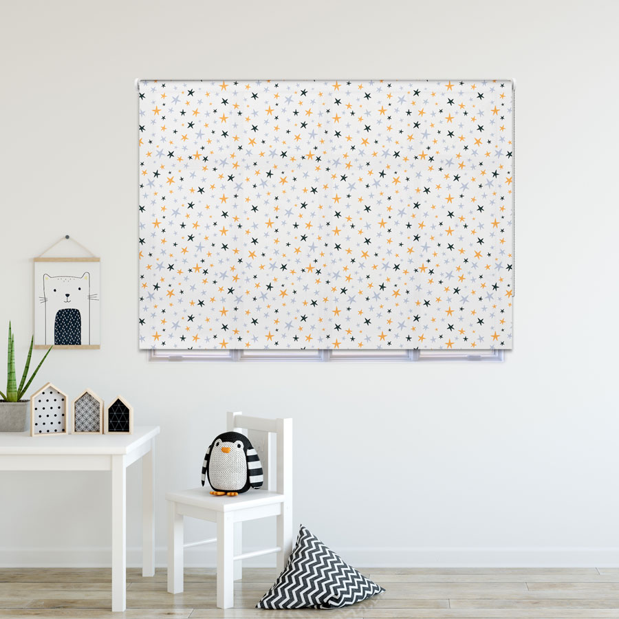 Scandi Stars roller blind includes a space themed roller blind perfect for decorating a children's room