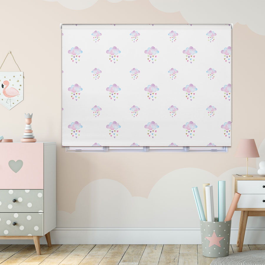 Watercolour Clouds roller blind includes a space themed roller blind perfect for decorating a children's room
