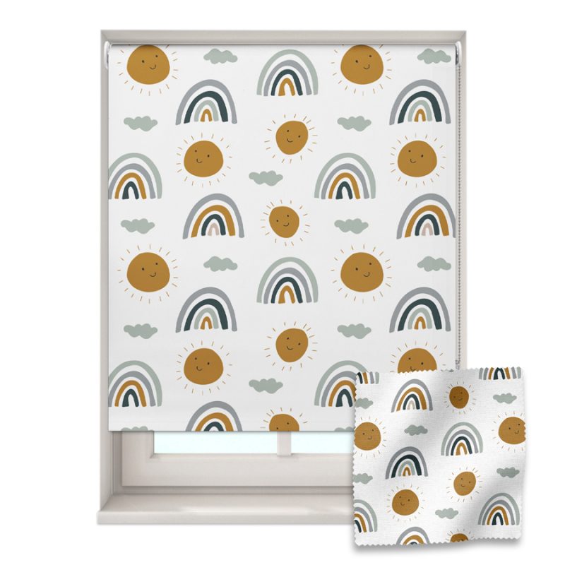 Rainbows & Suns roller blind includes a rainbow themed roller blind perfect for decorating a children's room