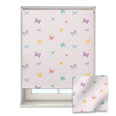 Pink Butterflies roller blind includes a rainbow themed roller blind perfect for decorating a children's room