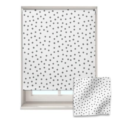 Grey Polka Dot roller blind includes a heart themed roller blind perfect for decorating a children's room