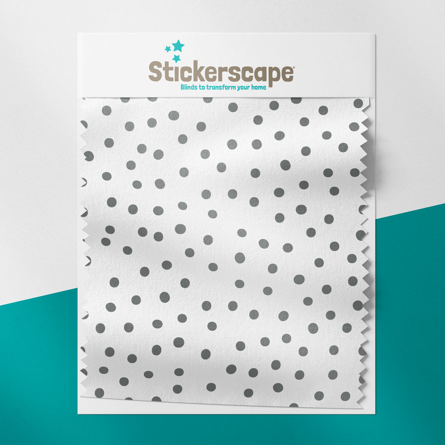 Grey Polka Dot swatch for roller blind