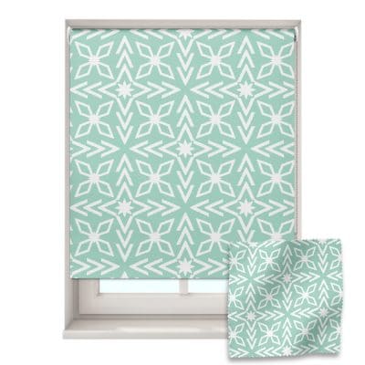 Modern Green Diamonds roller blind includes a heart themed roller blind perfect for decorating a children's room