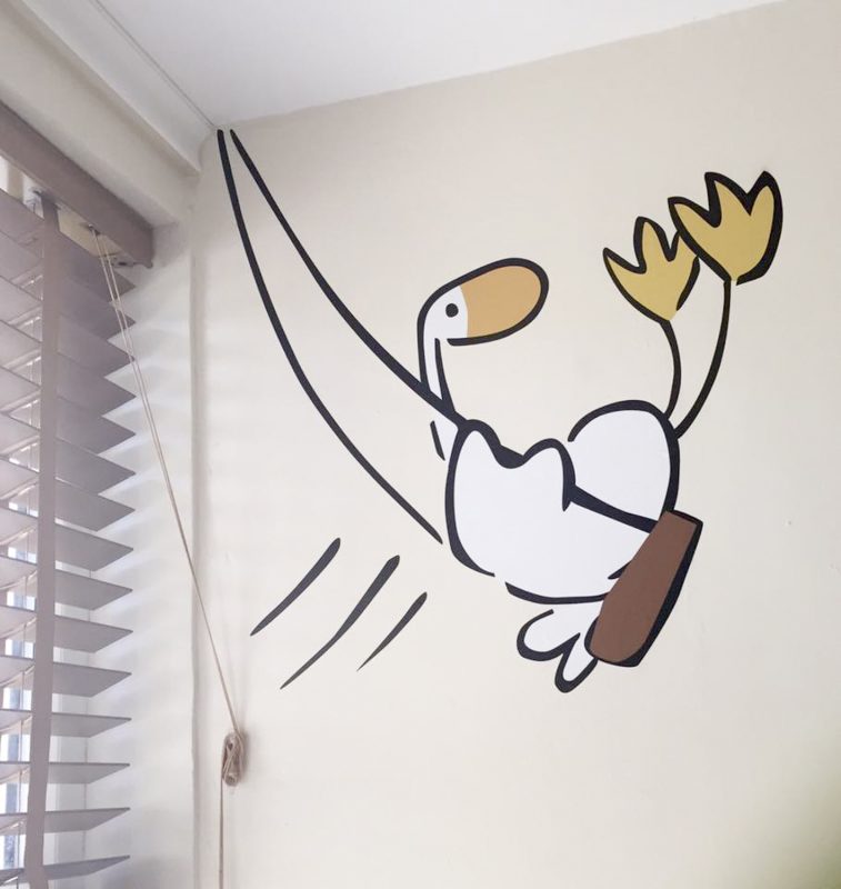 Goose on a swing wall sticker | Goose and Friends wall stickers | Stickerscape | UK