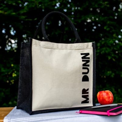 Mr Signature Initial Canvas Tote