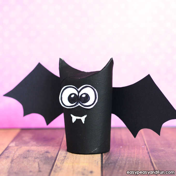 Toilet rolls bats halloween craft ideas