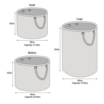 storage trug sizing guide for small medium and large