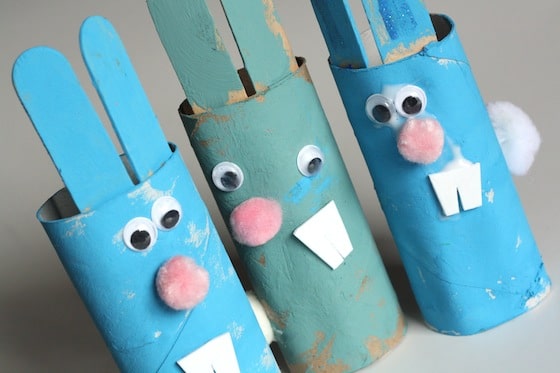 toilet rolls Easter bunnies perfect arts and craft easter activity for toddlers